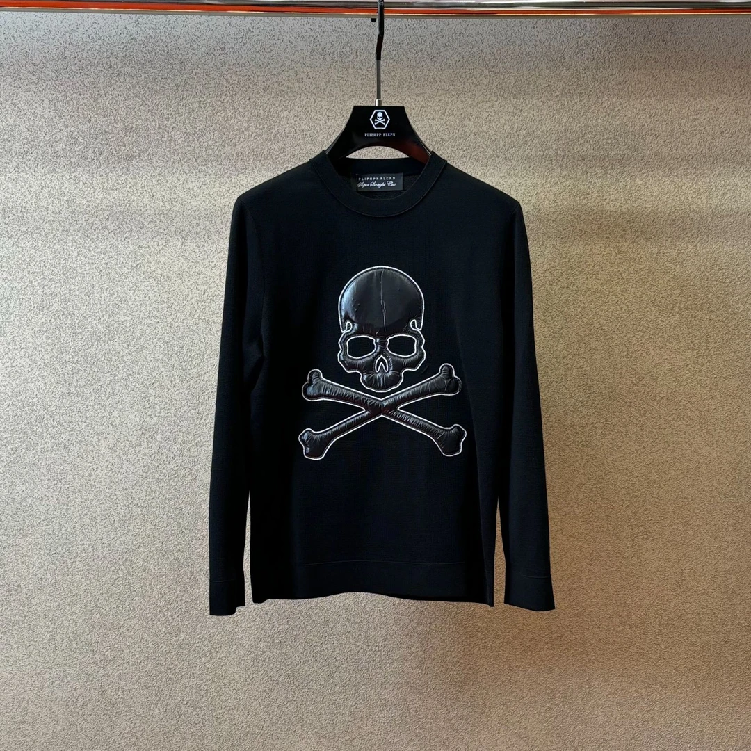 PLIPHPP PLEPN正品PP安第斯美利诺羊毛骷髅头时尚男士针织衫M9960