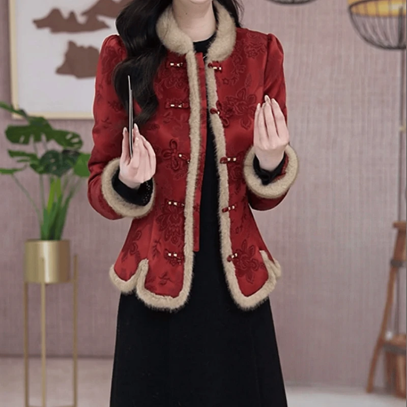 C291【外套+连衣裙】2025冬季新款时尚优雅贵夫人气质显瘦套装裙