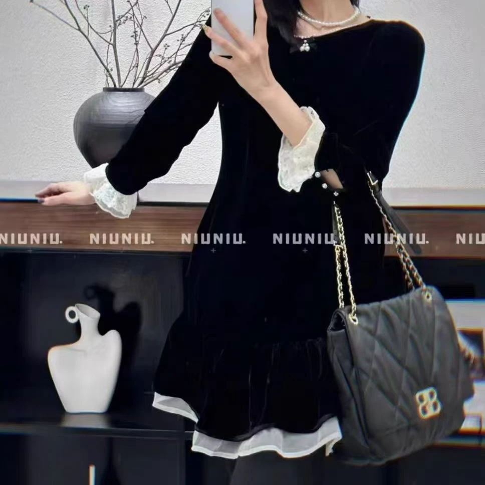 2025早春新款欧洲站女装小众设计纯色简约宽松时尚裙子连衣裙女