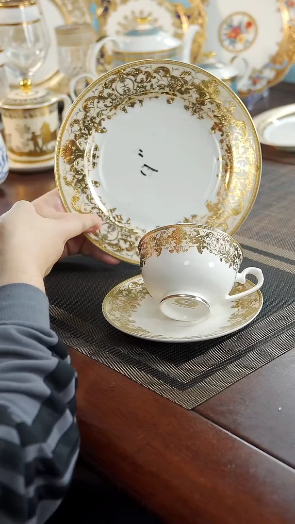 瓷片一杯一碟+9英寸点心盘