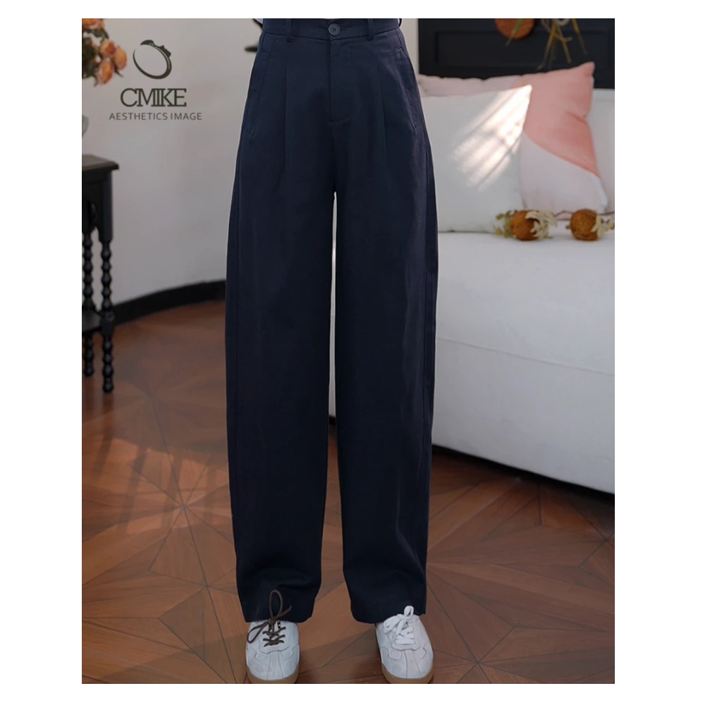 【蜜客原创】时尚设计感百搭简约显瘦九分休闲裤2501K000137