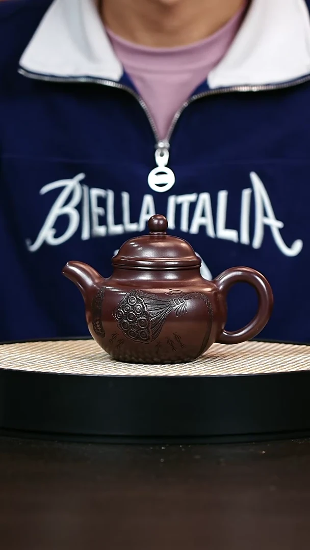 茶壶紫砂紫袍玉砂莲子300cc