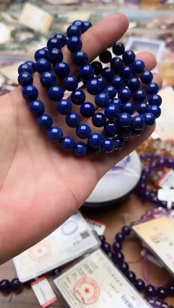 水晶手链未镶嵌青金石手链  卡9 多样性发一