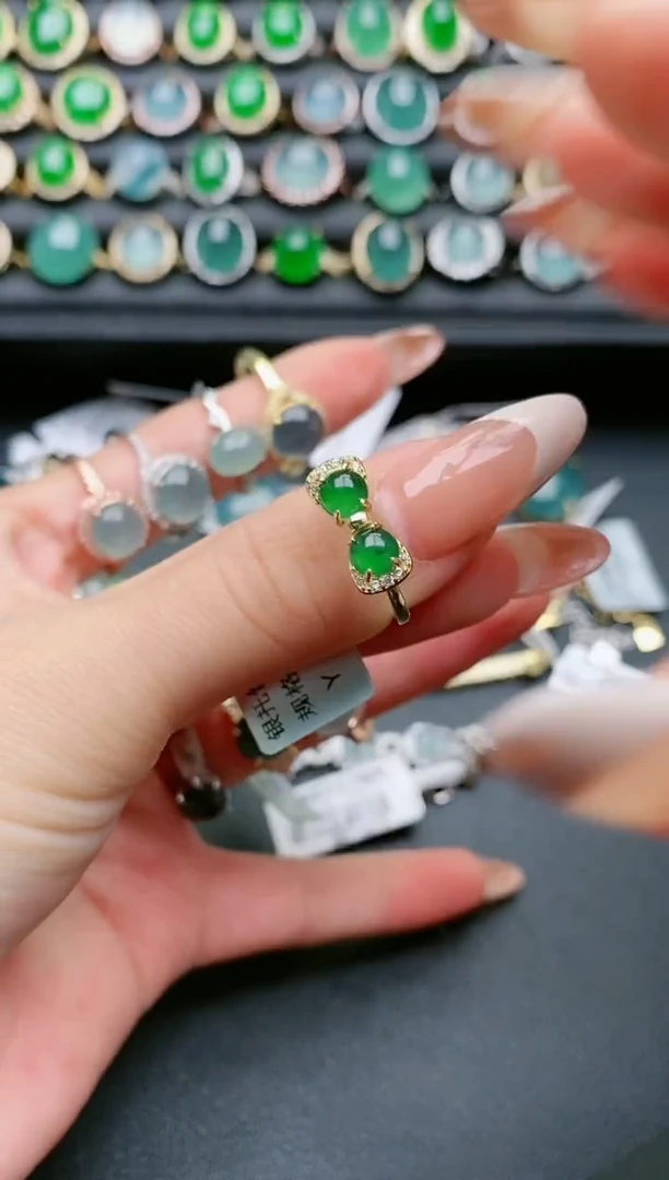 【闪购商品】翡翠戒指银S925镶嵌1111111