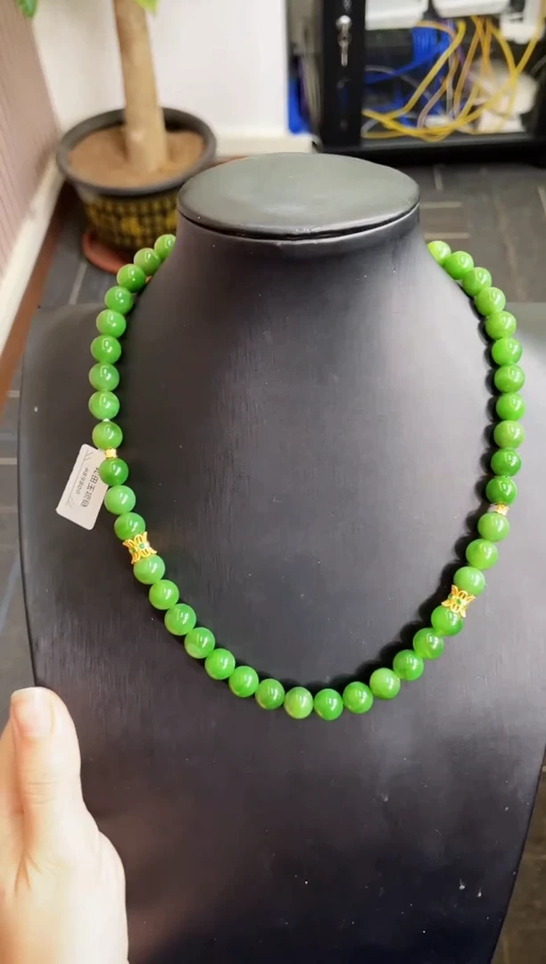 【闪购商品】和田玉项链18K金镶嵌多样性发一