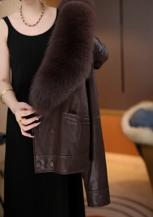 MM-新款冬季可拆卸皮羽绒服保暖气质