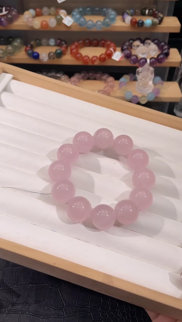 水晶手链未镶嵌奶昔果冻粉手链18mm多样性发一