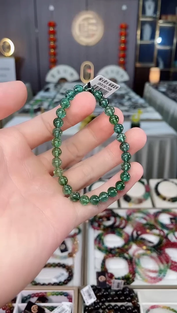 未镶嵌收藏级老矿碧玺纯色单圈手串6mm+碧玺xion多样性发一条