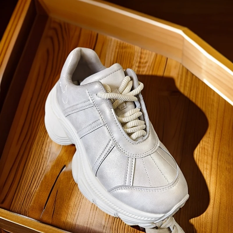 X29岩白色男鞋女款老爹鞋男士厚底女士运动鞋步鞋女鞋鞋子