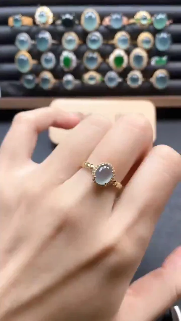 银S925镶嵌戒指翡翠51151