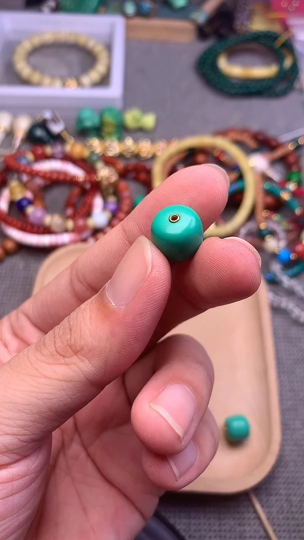 颈饰琉璃埋管老型卡12mm 单个发