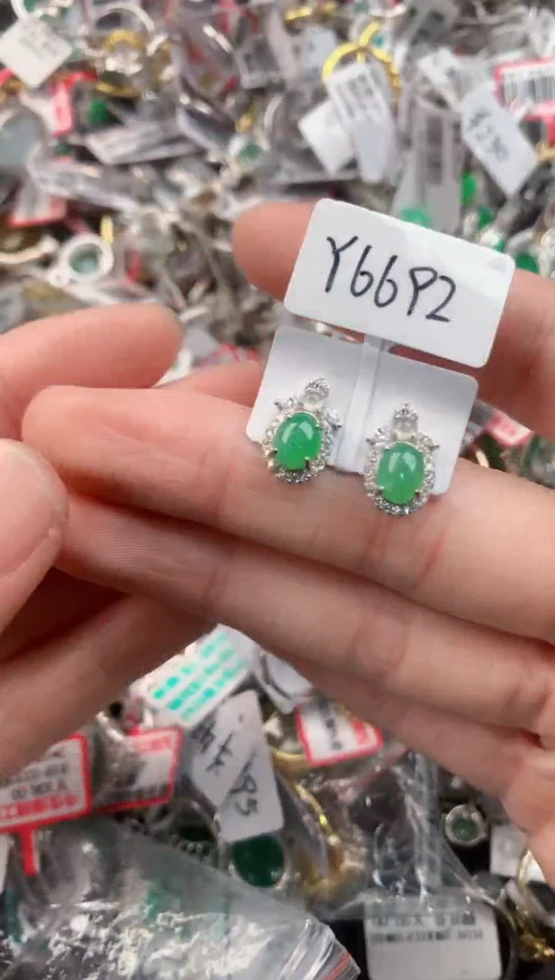 银S925镶嵌戒指翡翠222         7