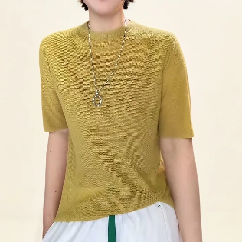 果果雅致原创女装夏季百搭时尚设计针织衫女款2025爆款洋气百搭