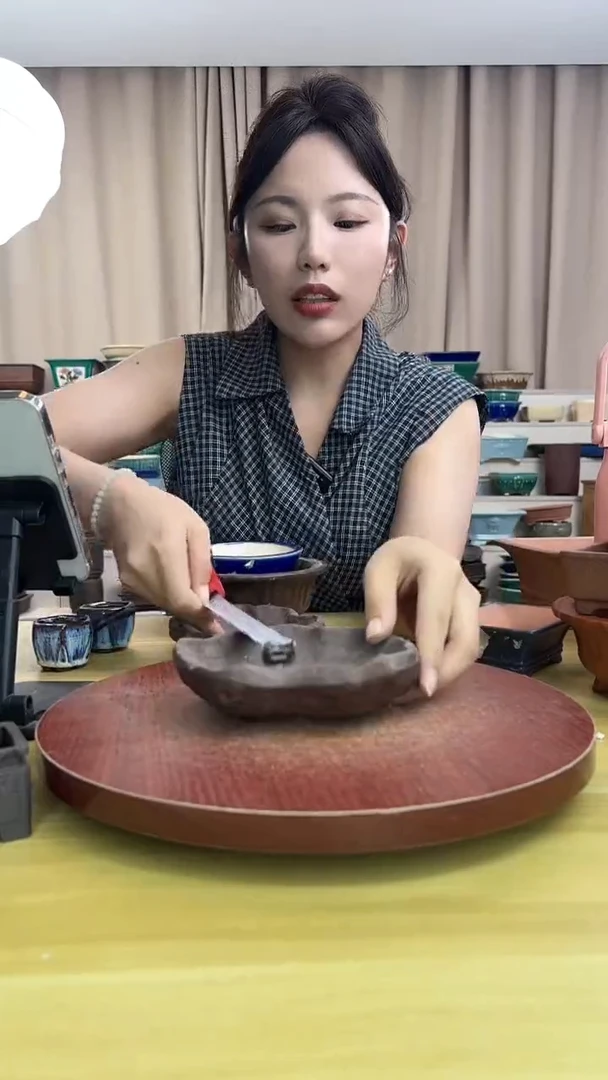 紫砂花盆紫砂花盆紫砂花盆微瑕