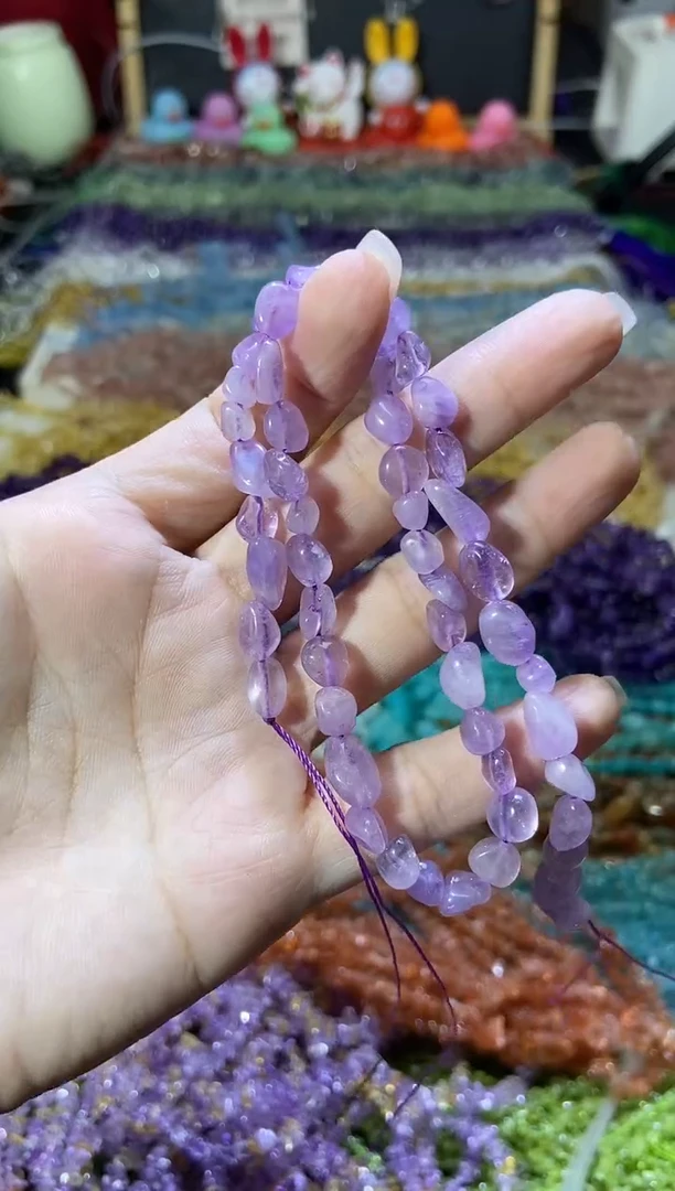 水晶珠宝半成品未镶嵌随形薰衣草