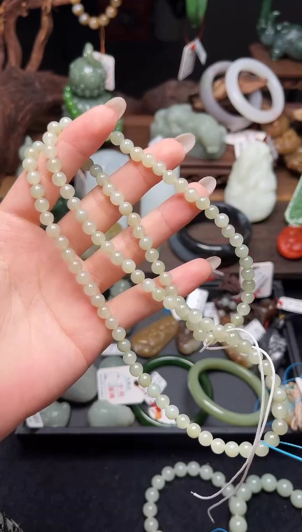 和田玉未镶嵌项链108卡6且末迪克兰9007387