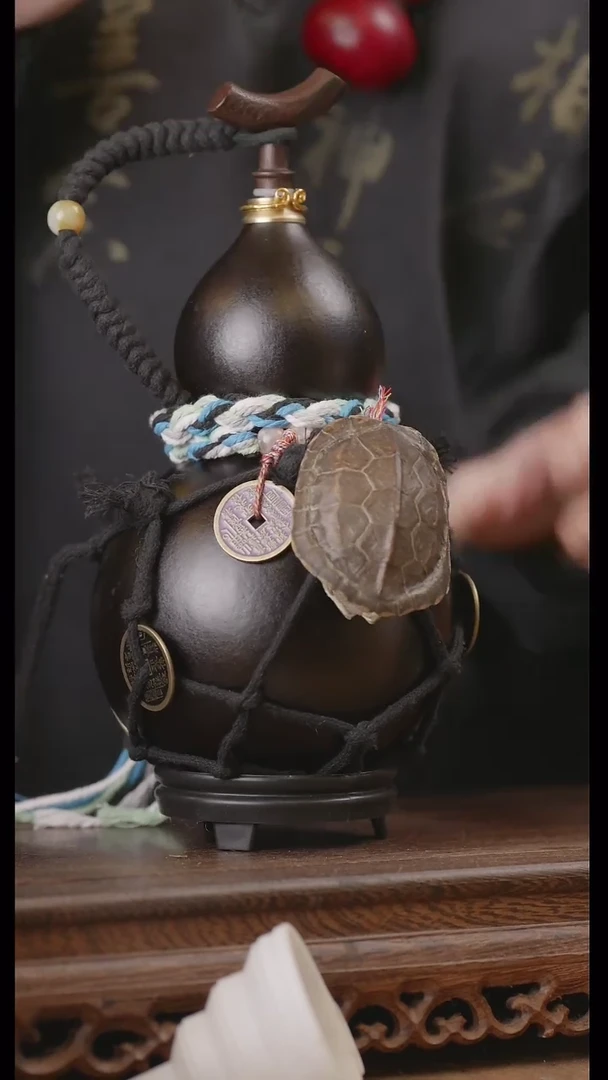 【闪购商品】133号精品天然大漆工艺防渗内胆酒葫芦~