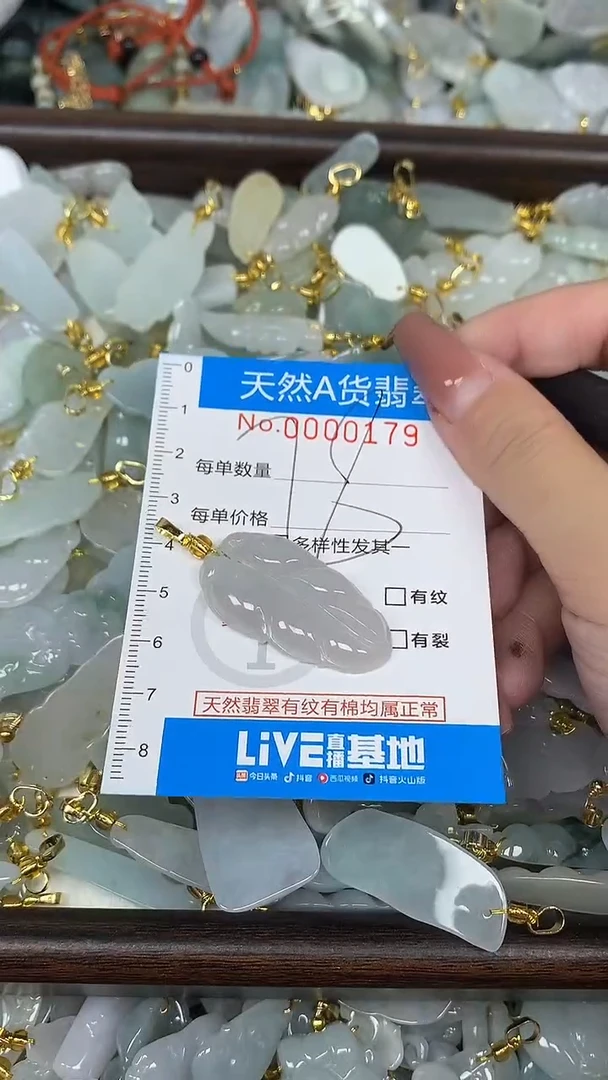 翡翠未镶嵌颈饰净货挂件-0179