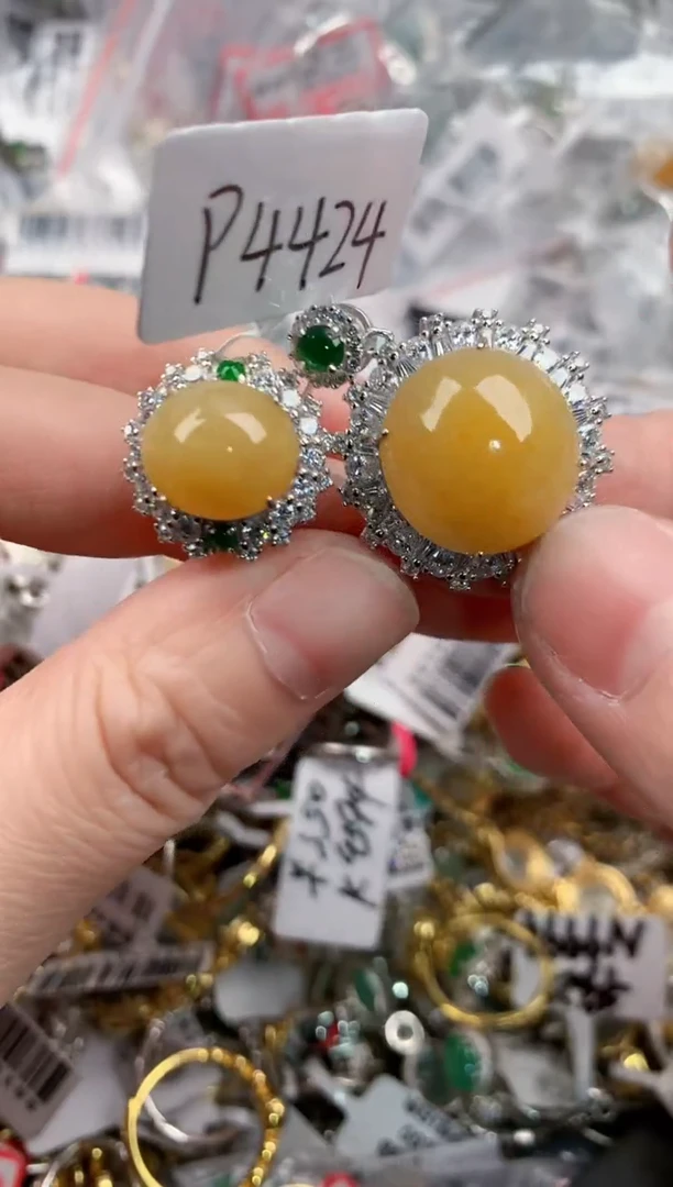 银S925镶嵌戒指翡翠101010----8