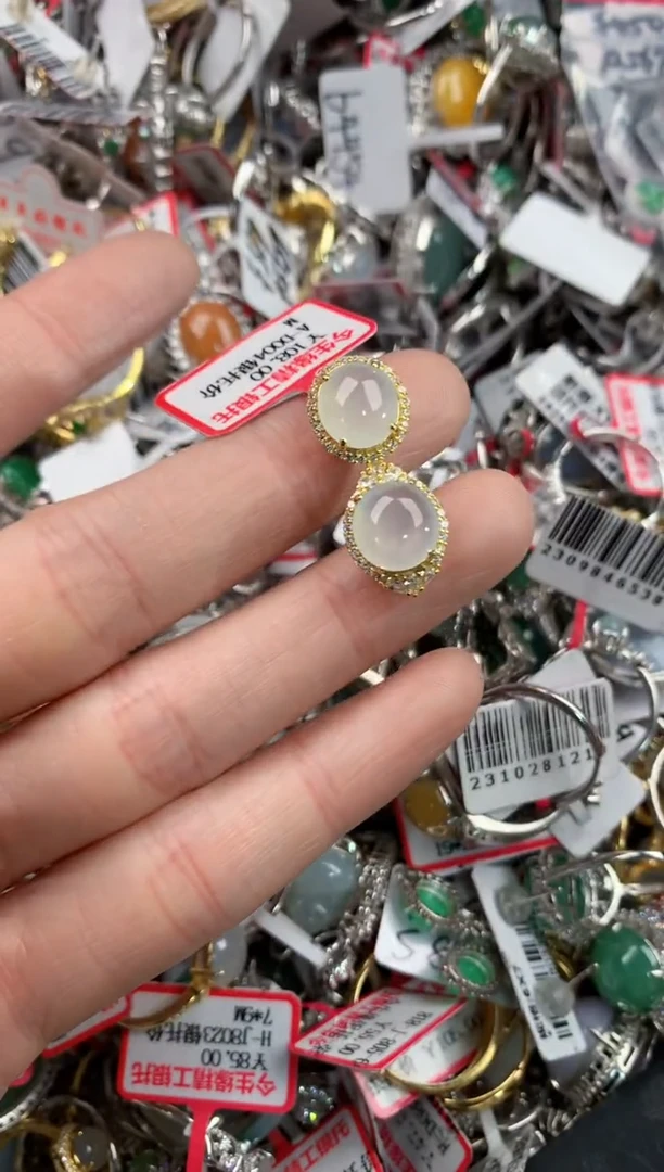 银S925镶嵌戒指翡翠888   6