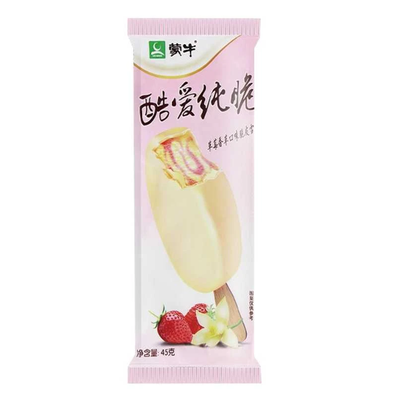 蒙牛纯脆草莓脆皮