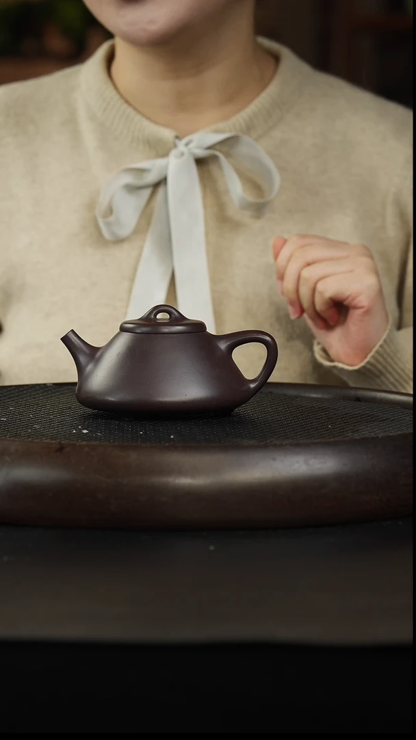 茶壶紫砂9 百目紫茄泥 子冶石瓢