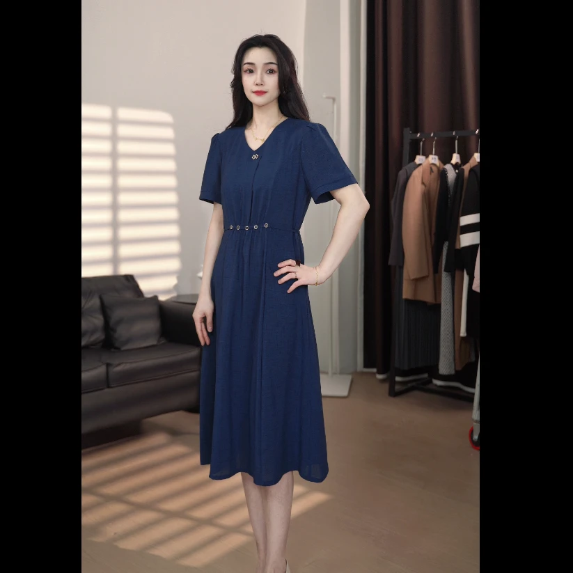 6036-春季夏款时尚女装气质连衣裙女