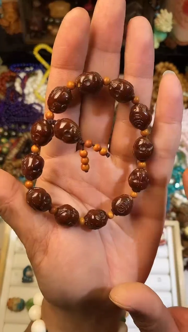 非洲檀香手串/手链紫金鼠老鼠运财