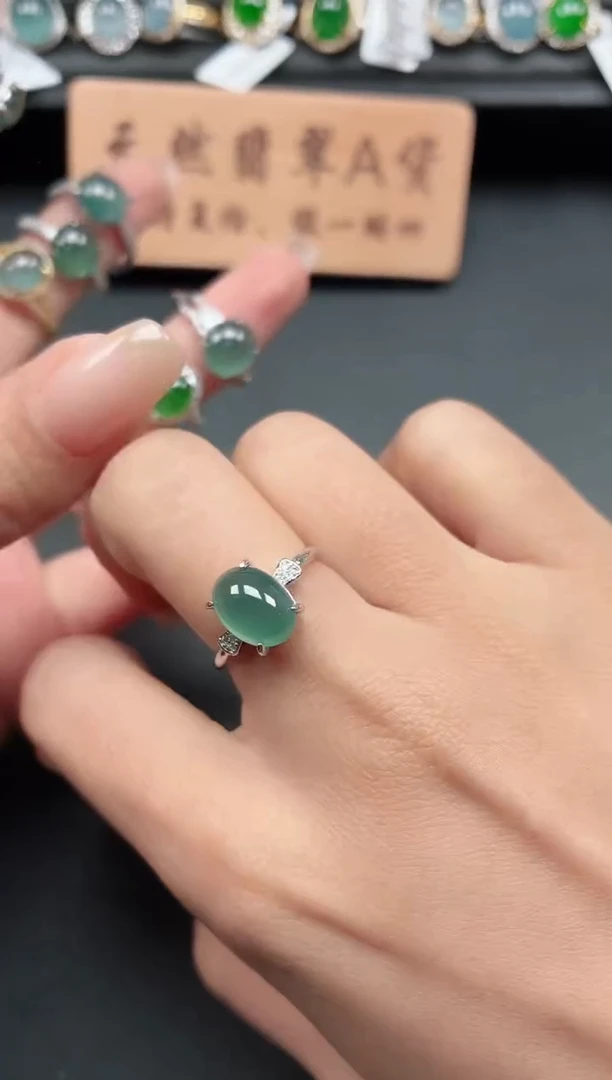 银S925镶嵌戒指翡翠1111