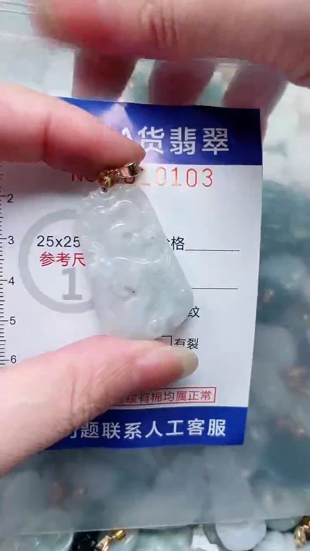 翡翠未镶嵌吊坠(不含链)1