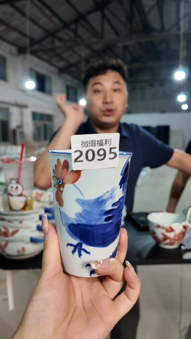 盘景德镇高温釉下手绘陶瓷