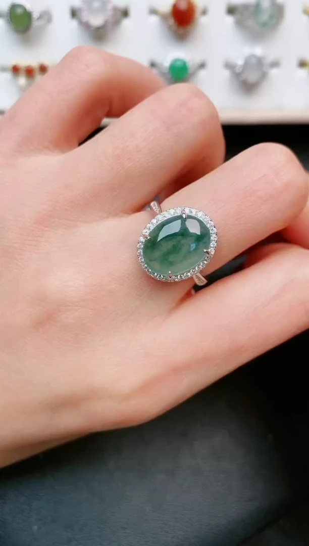 【闪购商品】翡翠戒指银S925镶嵌....