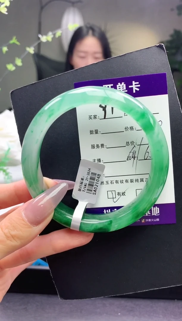 石英质玉手镯未镶嵌91序号圈口65