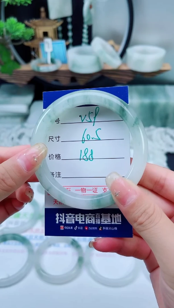 未镶嵌手镯石英质玉（天山翠）59