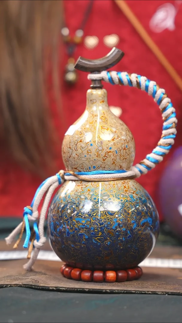 【闪购商品】WA223漆艺酒葫芦不包手串及旋转底座