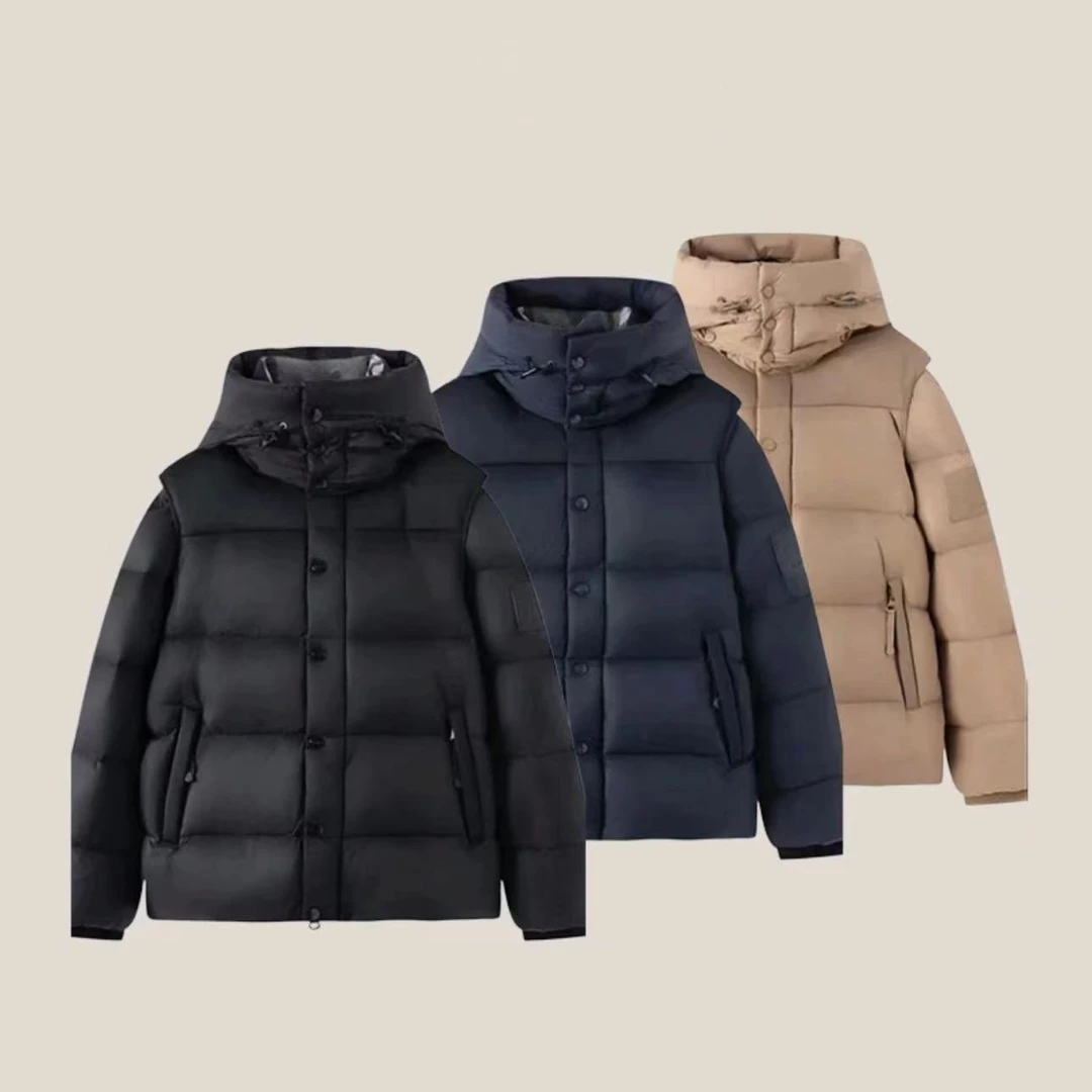 2024冬季羽绒服格子款男女同款加厚抗寒拼接贴片