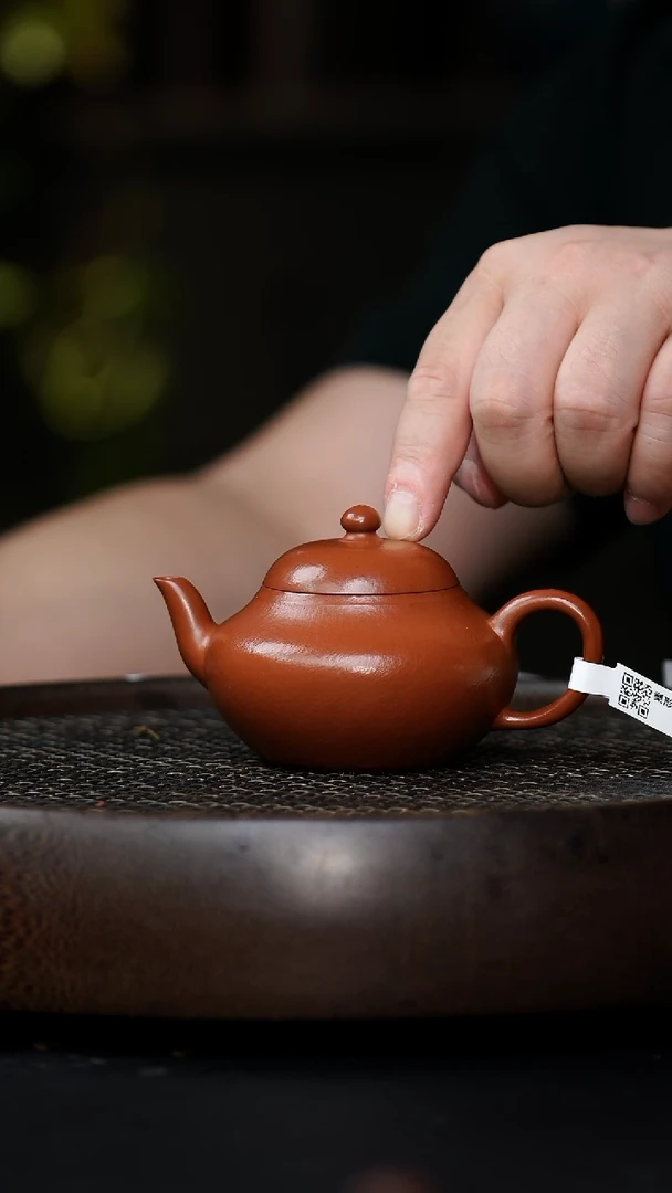 茶壶紫砂0724早场直播王腾飞梨形-朱泥-155cc
