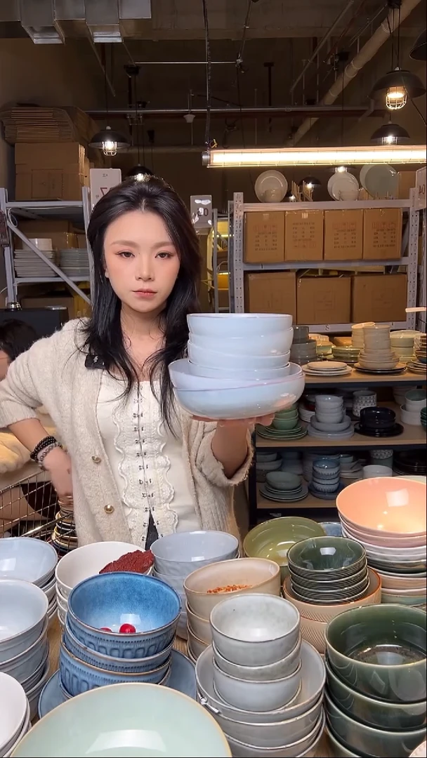 瓷65外贸尾货窑变釉下彩默外微瑕