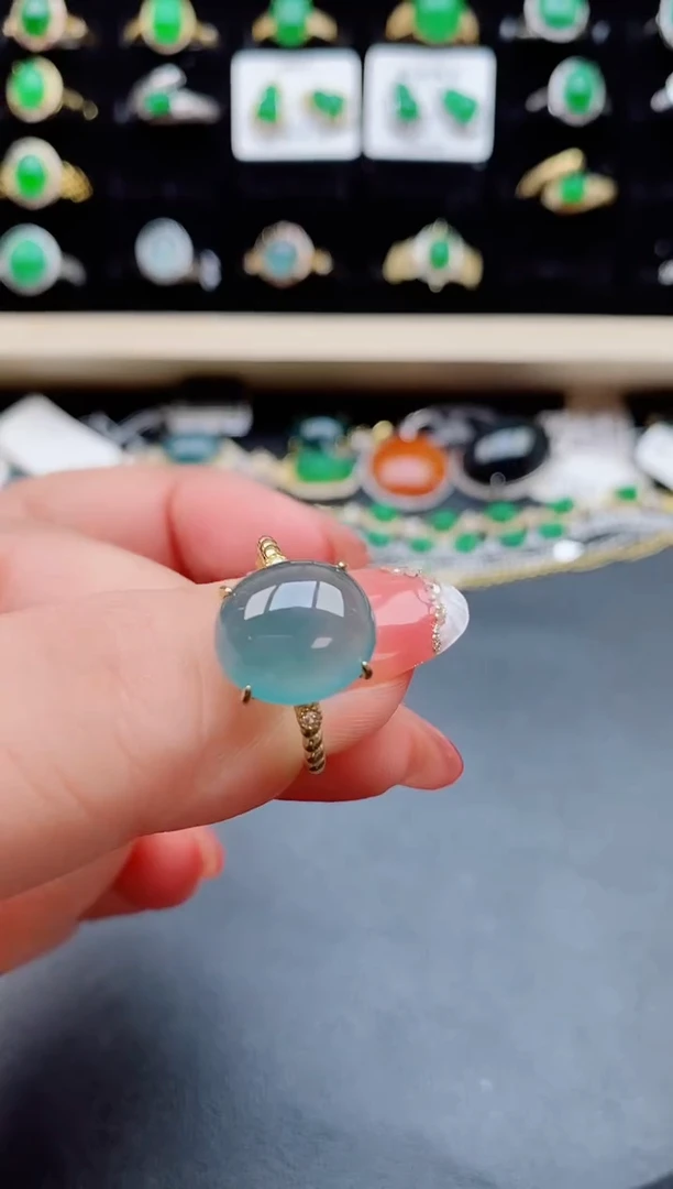 【闪购商品】翡翠戒指银S925镶嵌0805850