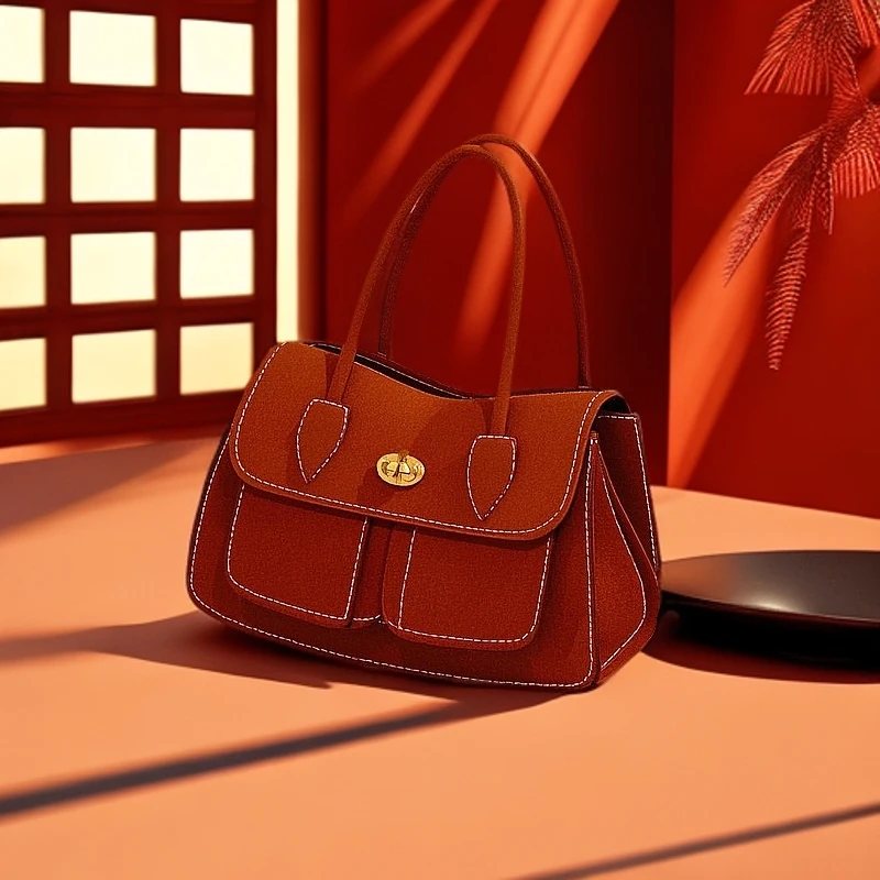 080-159新款单肩斜挎包女士  气质简约百搭时尚经典