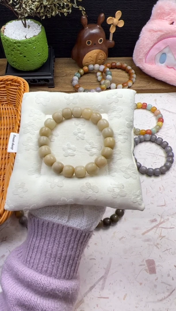 手串菩提根/象牙果卡13干磨桶珠原生态奶咖燕麦奶