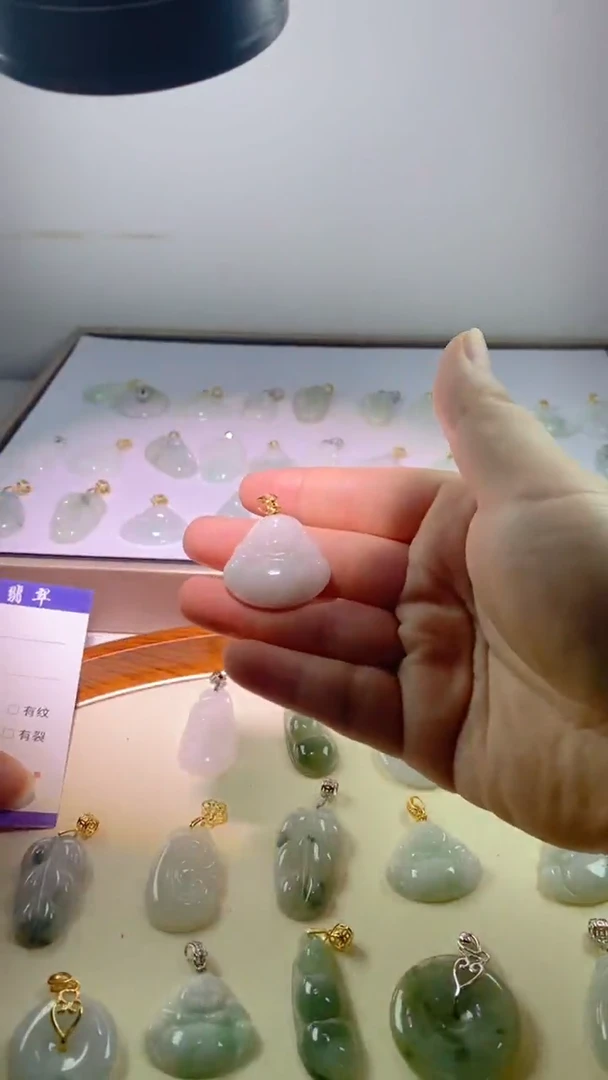翡翠未镶嵌吊坠(不含链)天然缅甸翡翠A货佛公