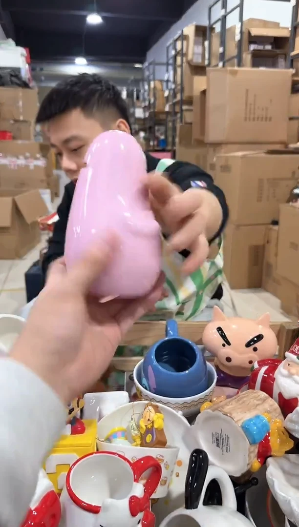 瓷片巴巴爸爸钱罐