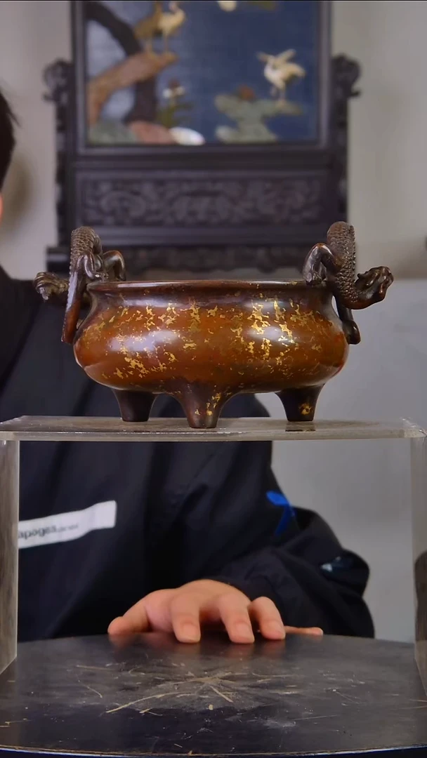 瓷片树*精美香炉放漏结缘2552