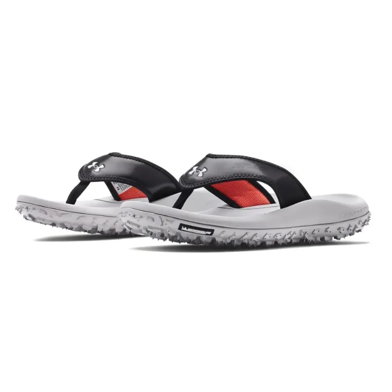 安德玛UA男子夏季轮胎厚底休闲运动沙滩澡堂人字凉拖鞋 3023750