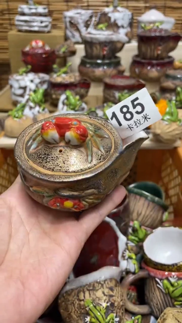 东*185精美粗陶手工柴烧