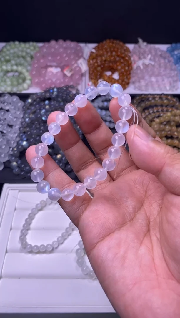 手串未镶嵌月光石7mm蓝月光（多样性发货， 发其一）