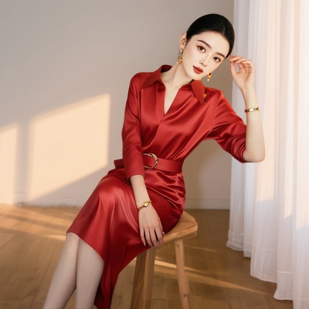 法式轻奢高级感女款爆款2025新款高级感轻奢正式场合气质连衣裙