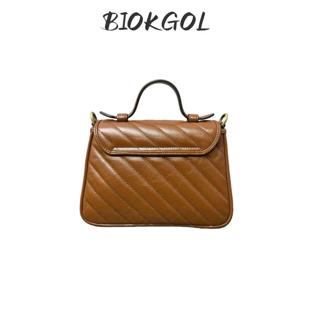 BIOKGOL/百顾 原皮 Conceria原厂头层牛皮 全黄铜五金 M蒙 9274