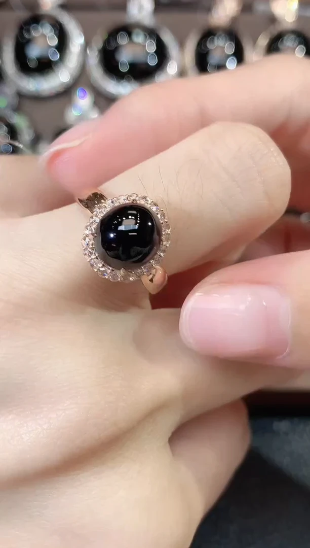 18K金镶嵌戒指翡翠D32